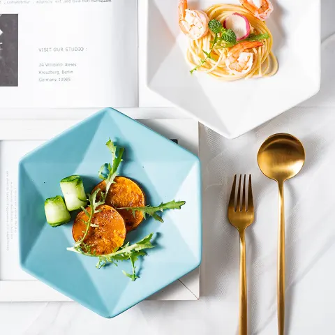 Matte Creative Ceramic Plate Western Dinner