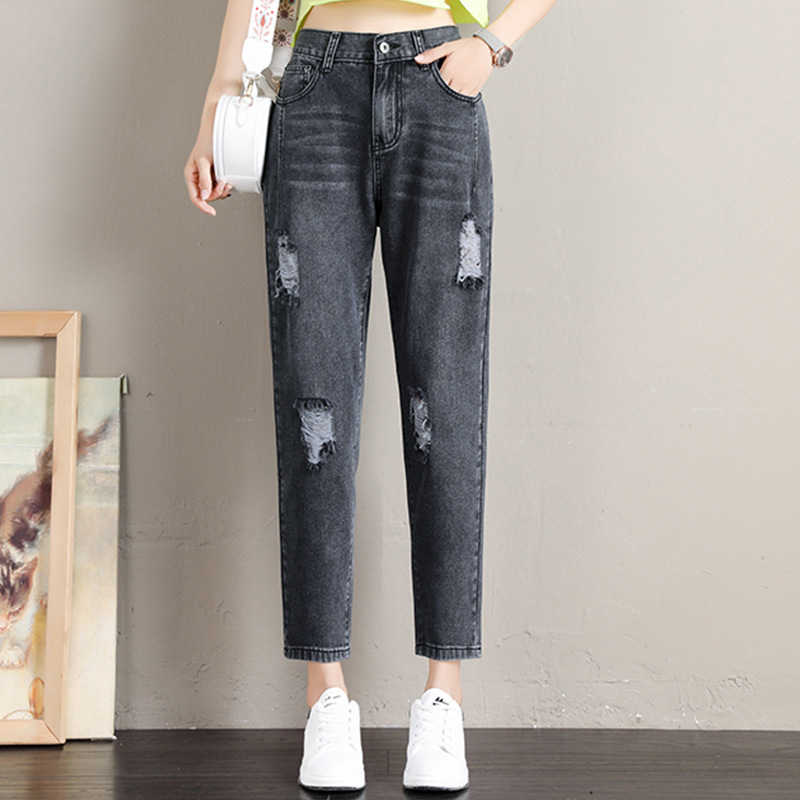 Ripped harem jeans Grey - Shop at LoveMi