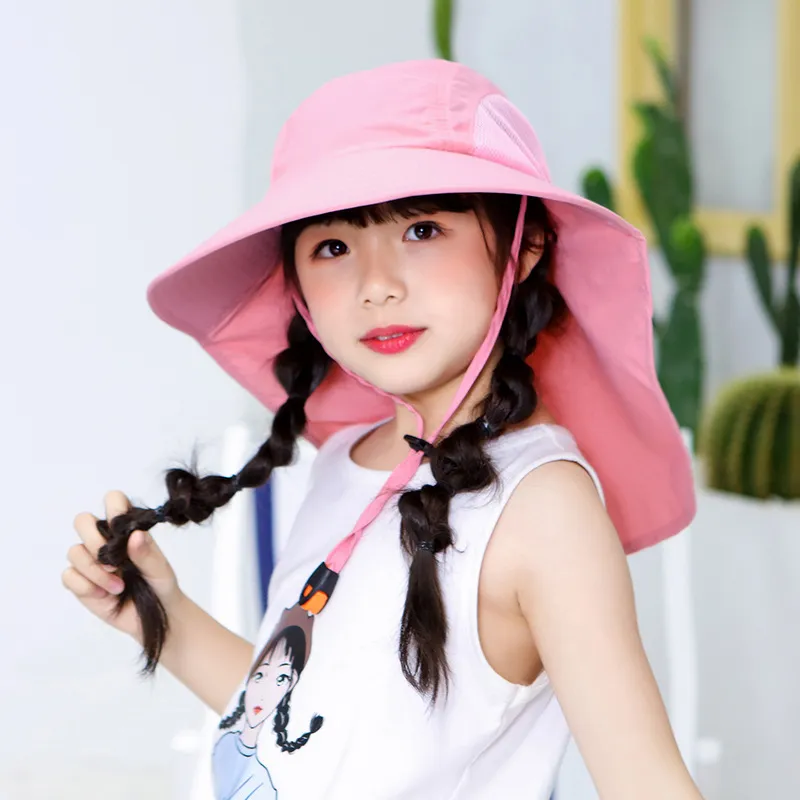 Children's sunscreen cap - Pink