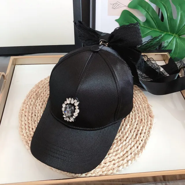 Visor rhinestone baseball cap Black - Shop at LoveMi