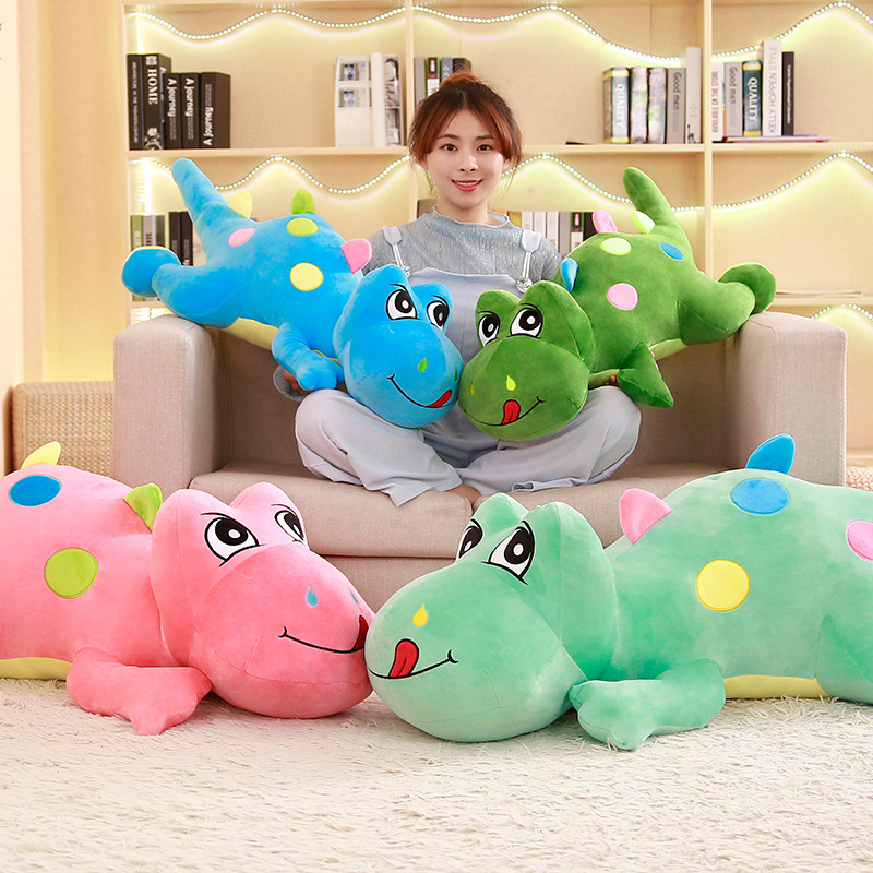 Puppet doll lying down cute dinosaur pillow