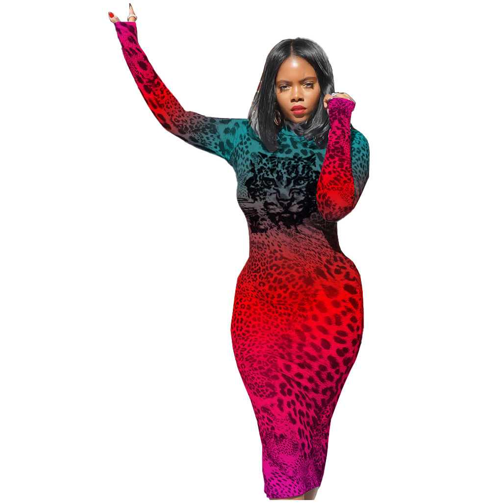 Leopard head leopard print dress - 7