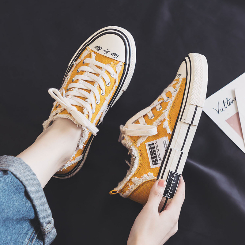 Popular all-match girls canvas shoes