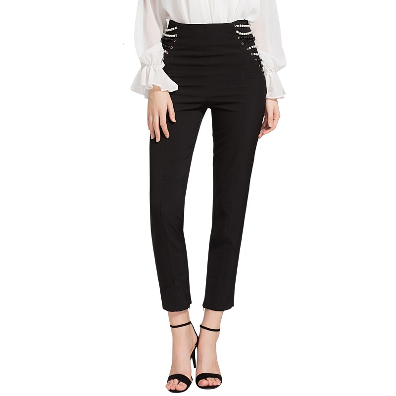 High waist slim slimming trousers