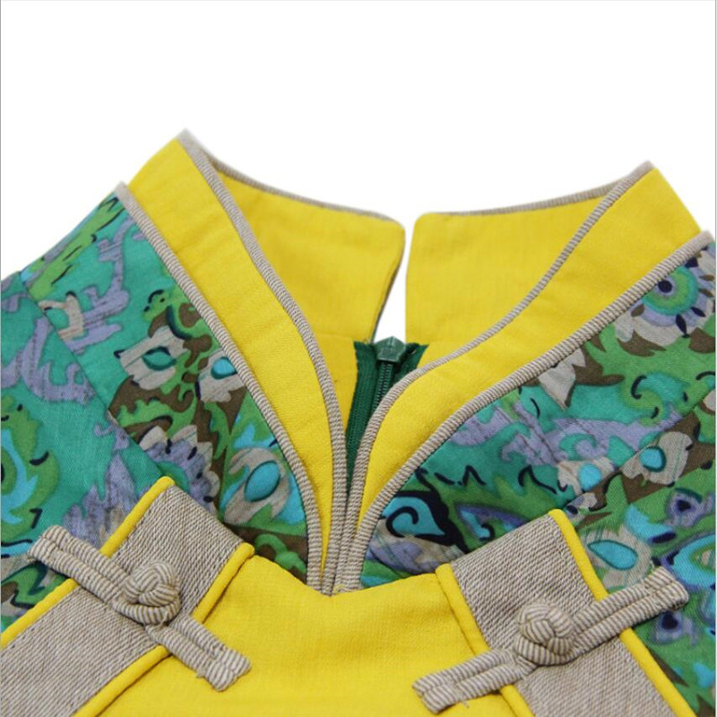 Buckle improved cheongsam