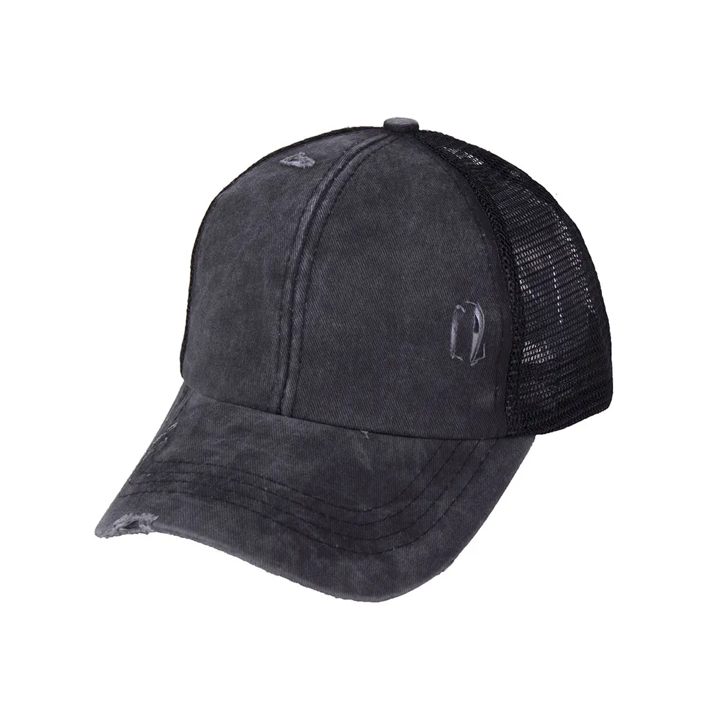 Washed cap cap light board - Black