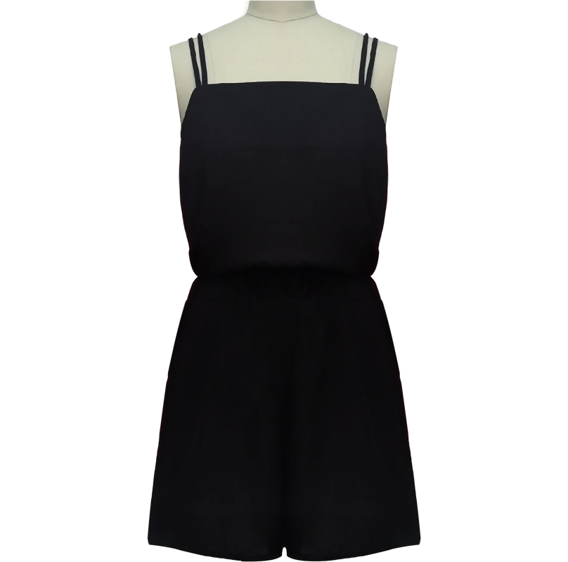 Short sling + high waist casual shorts suit