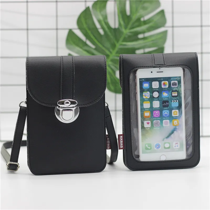 Diagonal phone bag - Black