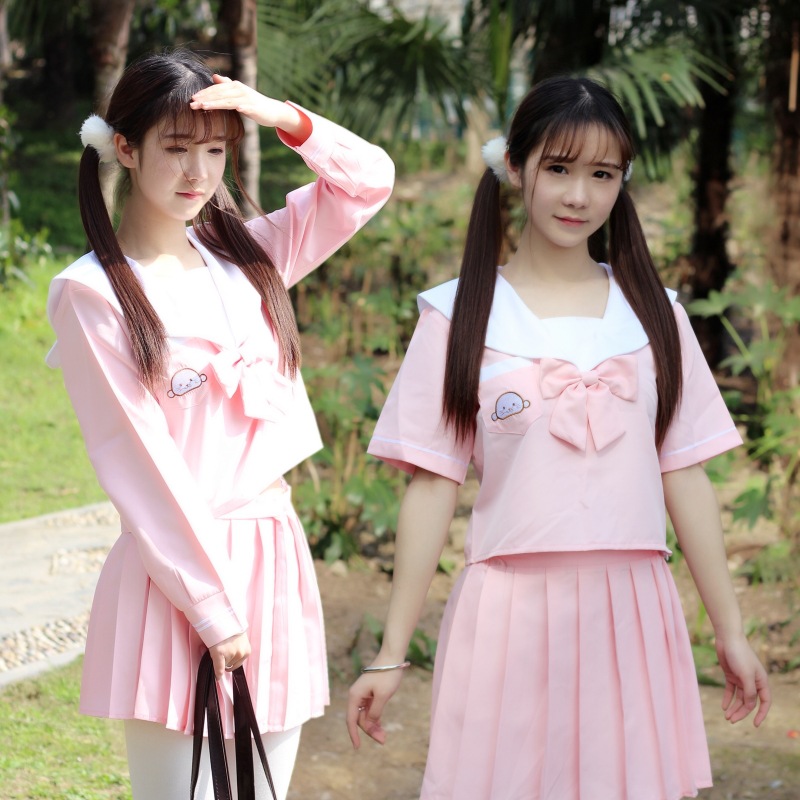 Female college style embroidery uniform