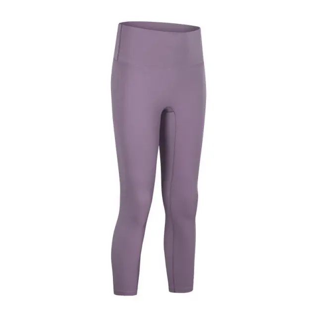 Yoga cropped pants tight sports fitness pants Brown - Shop at LoveMi