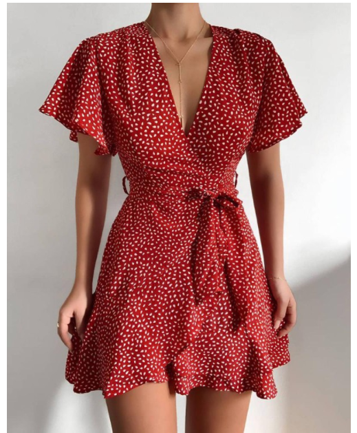 Printed polka dot dress