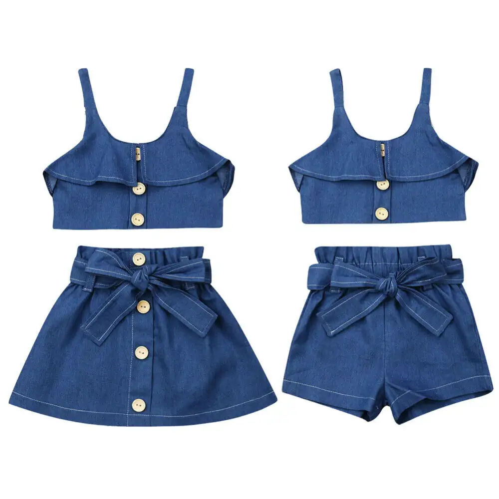 Children's Clothing Girls Suspender Skirt