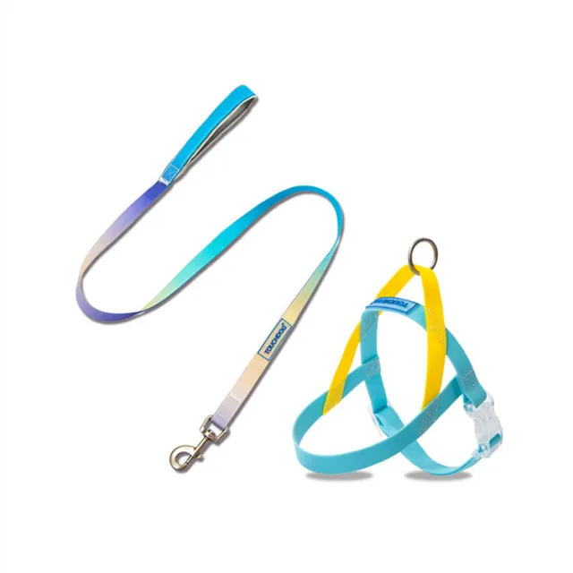 Pet PVC jelly gradient traction rope Blue Leash Set - Shop at LoveMi
