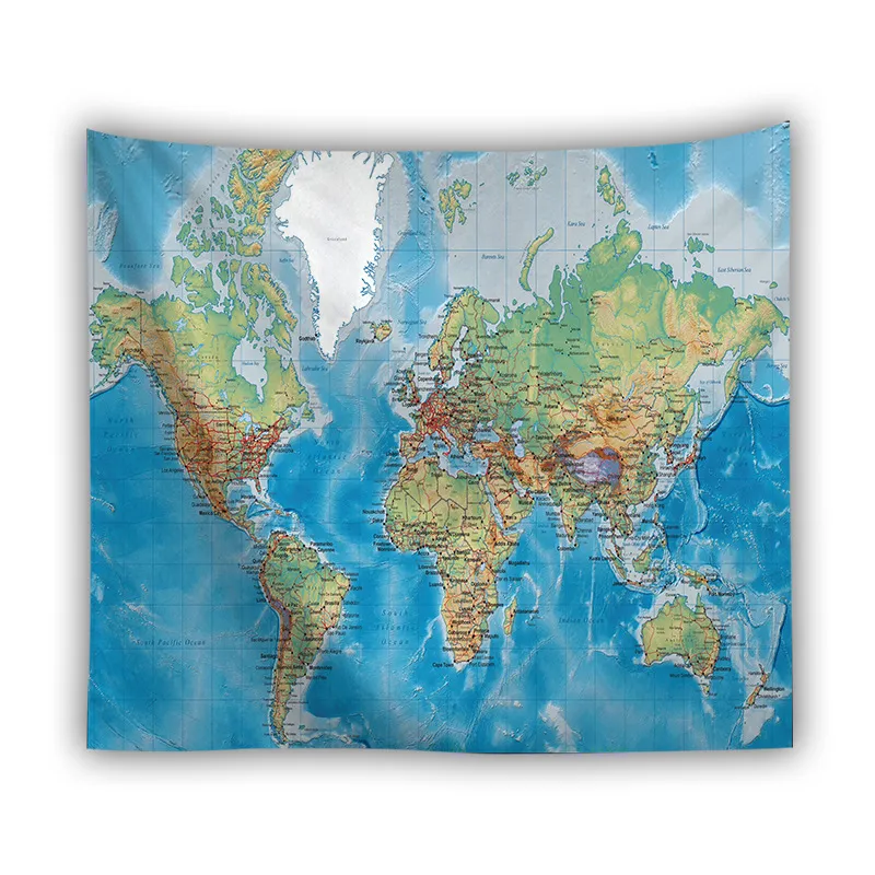 World map tapestry - 2 Style