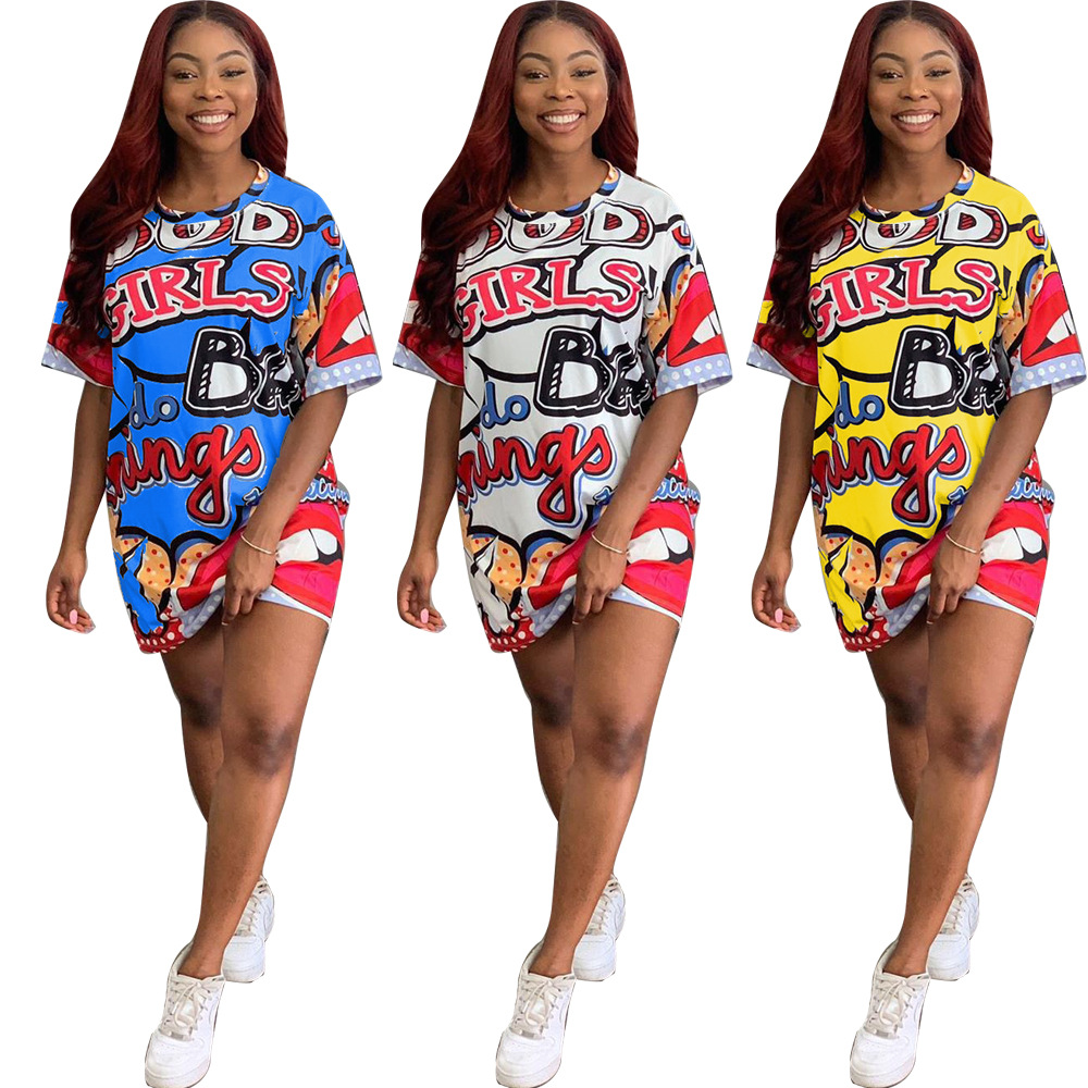 Loose fashion casual printed dress