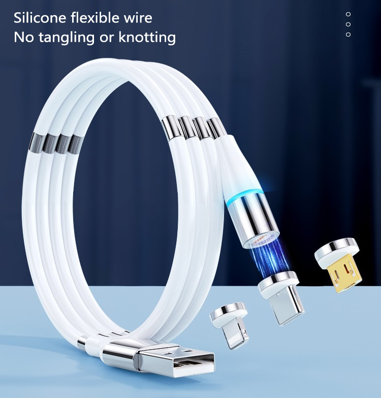 Compatible with Apple , 3A fast charging magnetic data cable — view 4