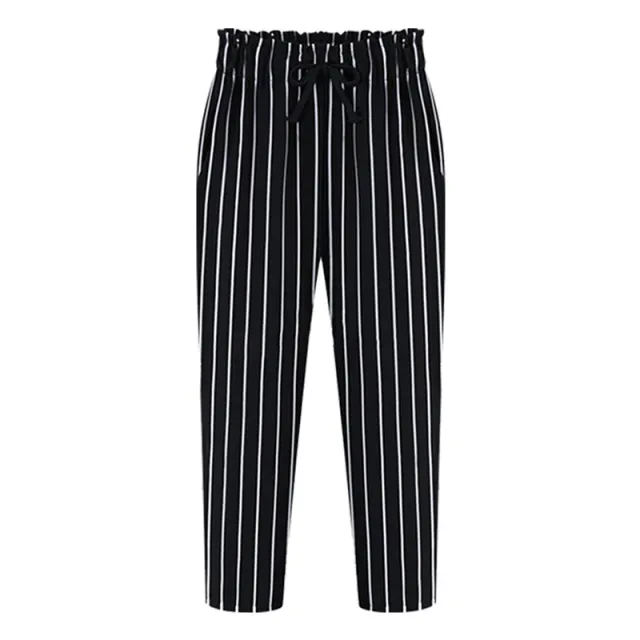 Chiffon cropped trousers Stripe - Shop at LoveMi