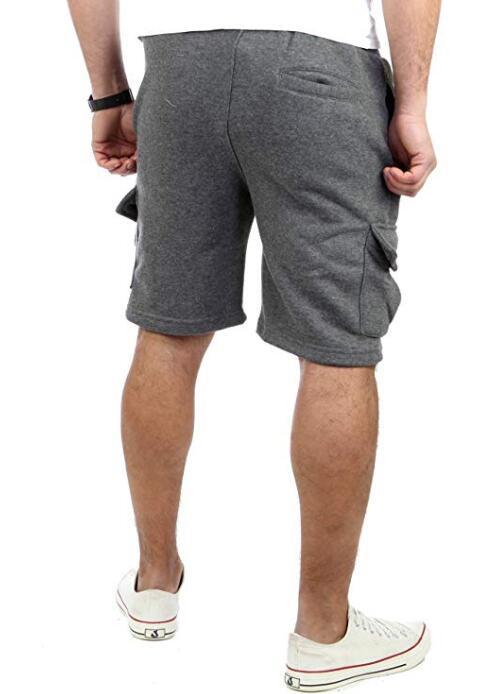Casual multi-pocket loose straight-leg shorts