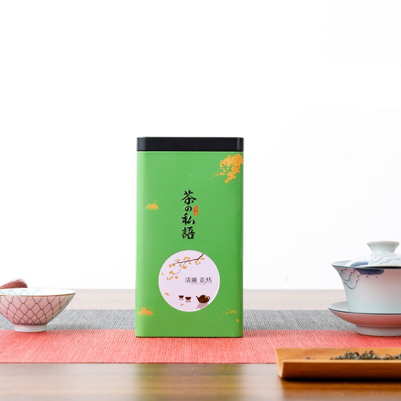 General metal tin tea caddy (Pink-90mm)
