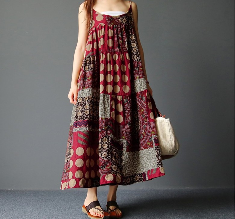 Printed pocket dress