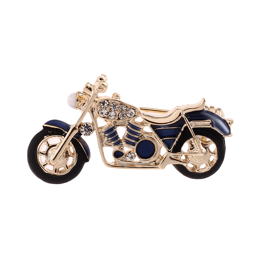 Rhinestone Motorcycle Brooch, picture 2 of 3