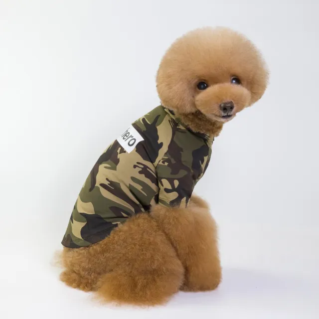Pet clothes camouflage raglan T shirt Green - Shop at LoveMi