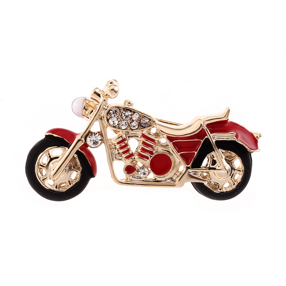 Rhinestone Motorcycle Brooch, picture 3 of 3