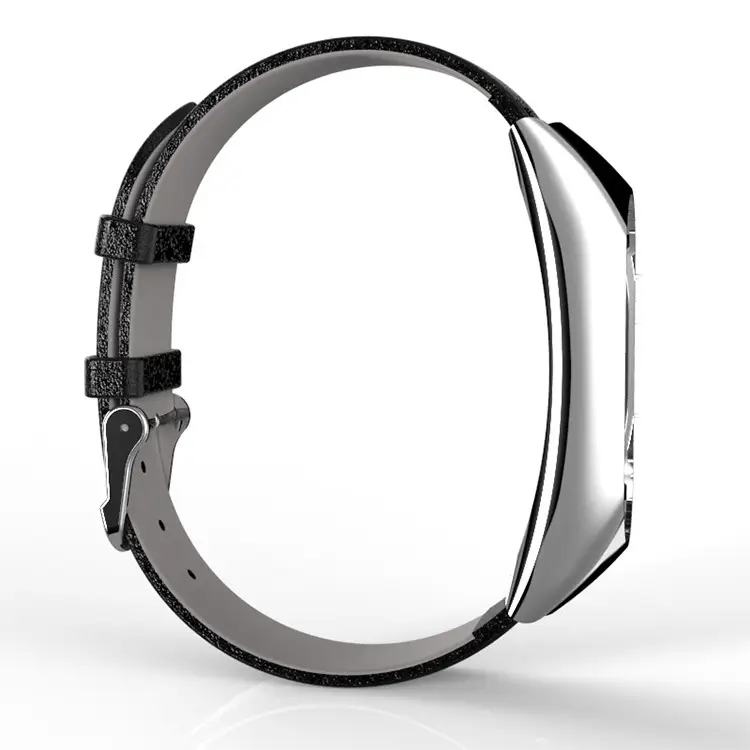 Soft fine calf grain leather strap wristband