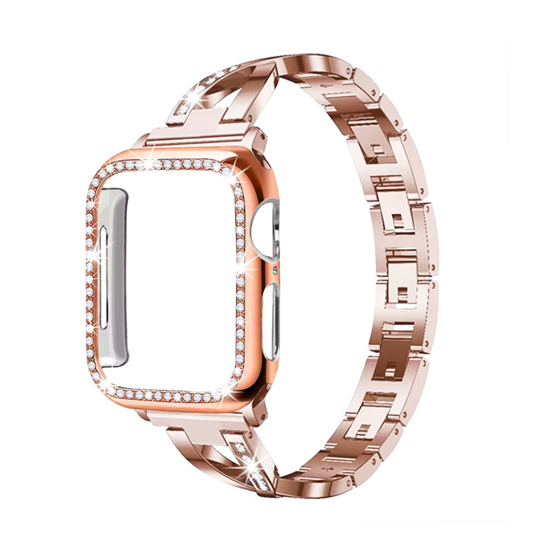 Thin wrist metal watchband case