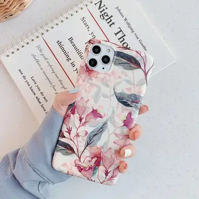 Literary and classical flower phone case