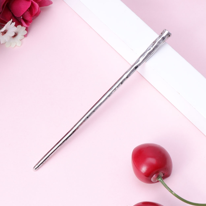 Metal rod branch hairpin Silver - Shop at LoveMi