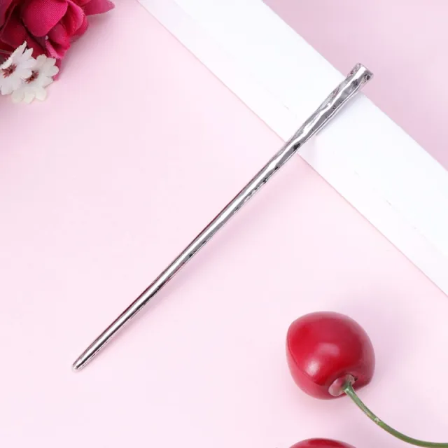 Metal rod branch hairpin Silver - Shop at LoveMi
