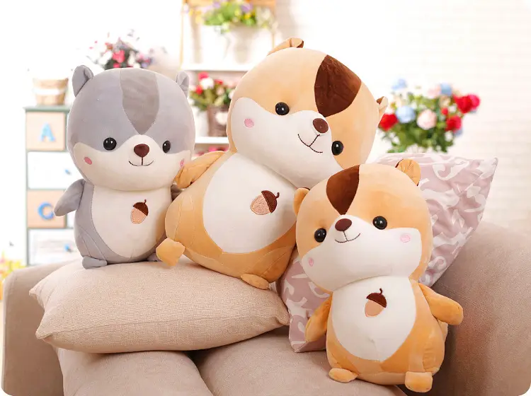 Little raccoon down and cotton plush toy