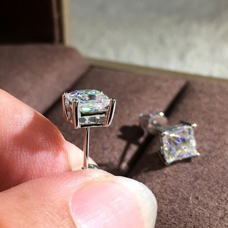 Alloy square zircon ring