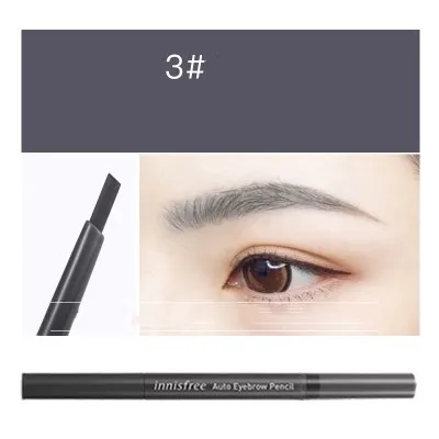 Double automatic eyebrow pencil with eyebrow brush Grey - Shop at LoveMi