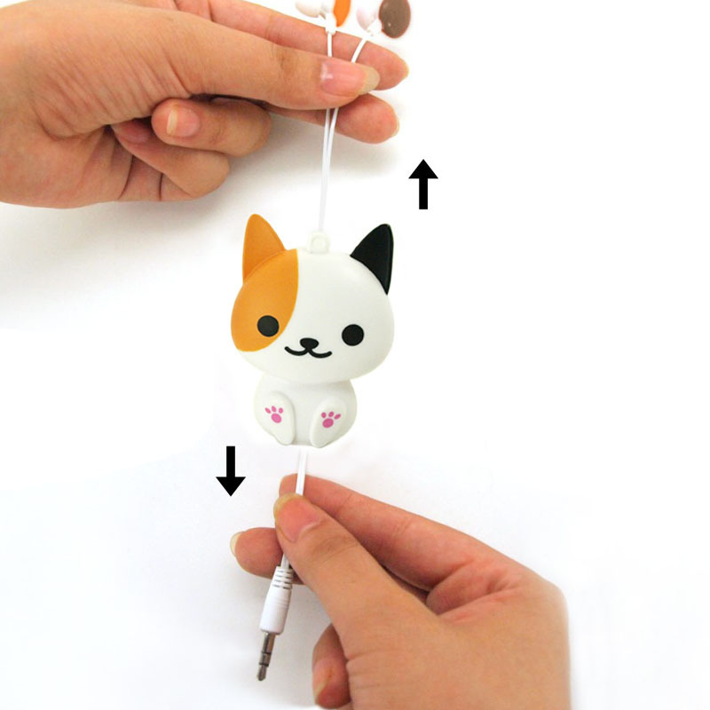 Cute cat automatic retractable headset