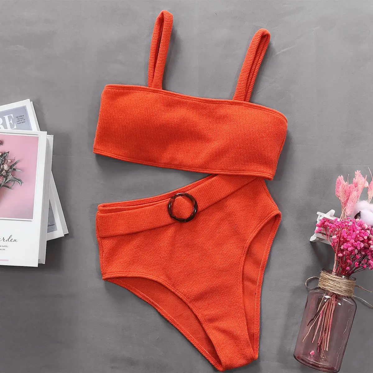 Sling knitted swimsuit