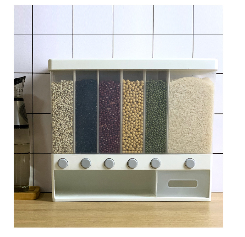 Grains Rice Bucket Wall-Mounted Rice Storage Box Can Be Hung on the Wall