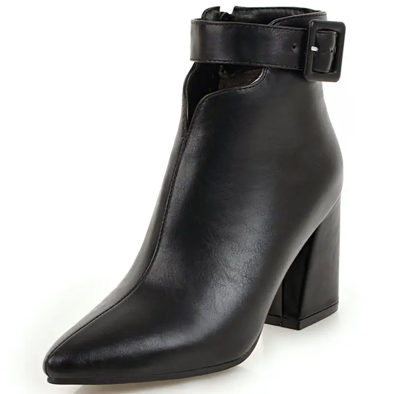 European and American pointed high heel boots