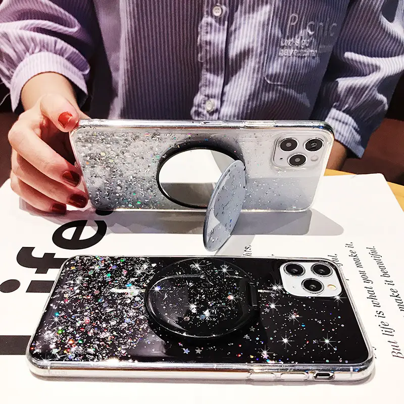 Star silver foil mobile e case