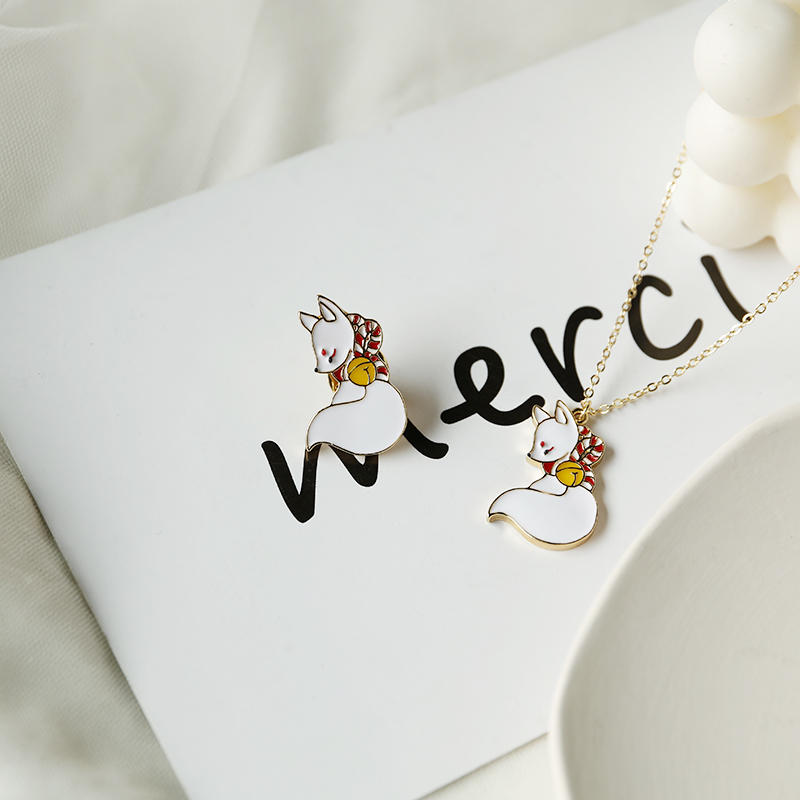 Animal cute cartoon fox necklace