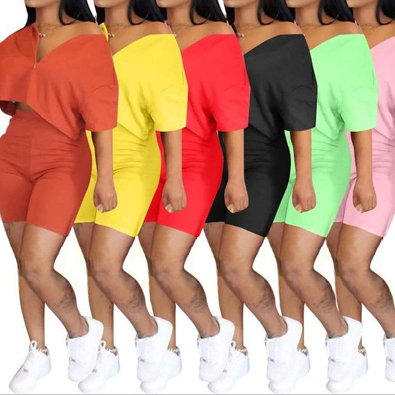 Pure color temperament leisure two-piece suit