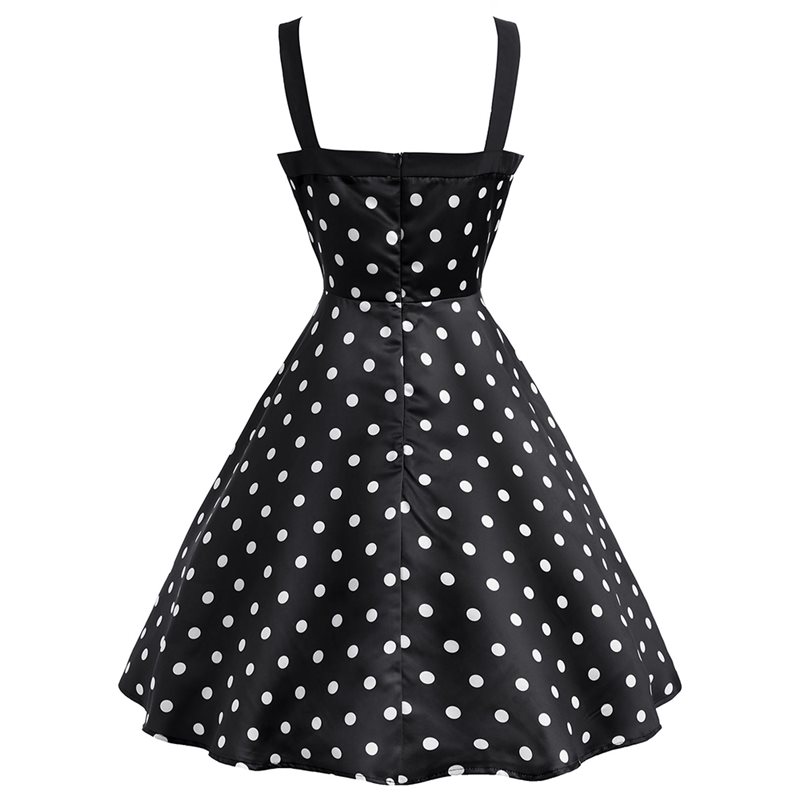 Polka dot print vintage dress