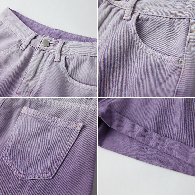 Summer loose rolled wide-leg pants