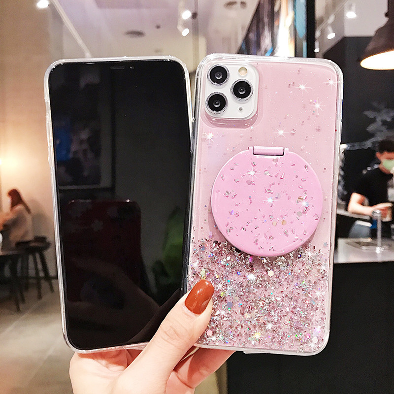 Star silver foil mobile e case