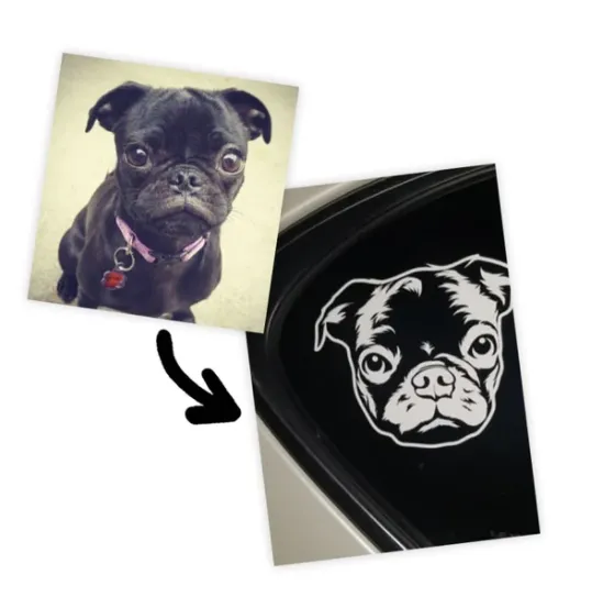 Custom Pet Car Decal Sticker Q1Pc - Shop at LoveMi