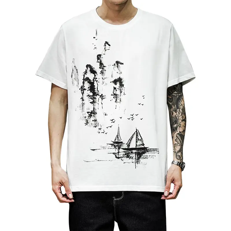 Hong Kong style trendy short-sleeved T-shirt