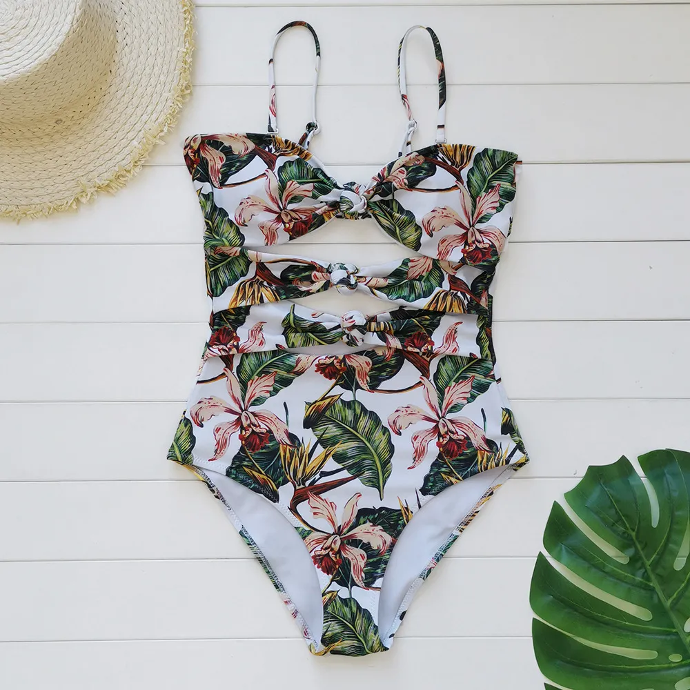 Tube top one-piece swimsuit - Green