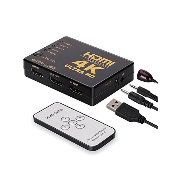 HDMI switcher five in and one out — view 2