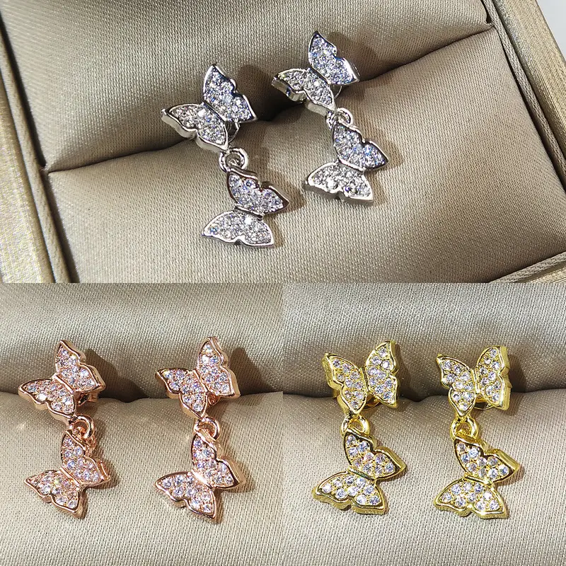 Bow-set diamond earrings